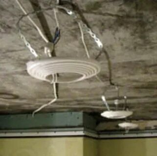 Установить светильники под натяжной потолок