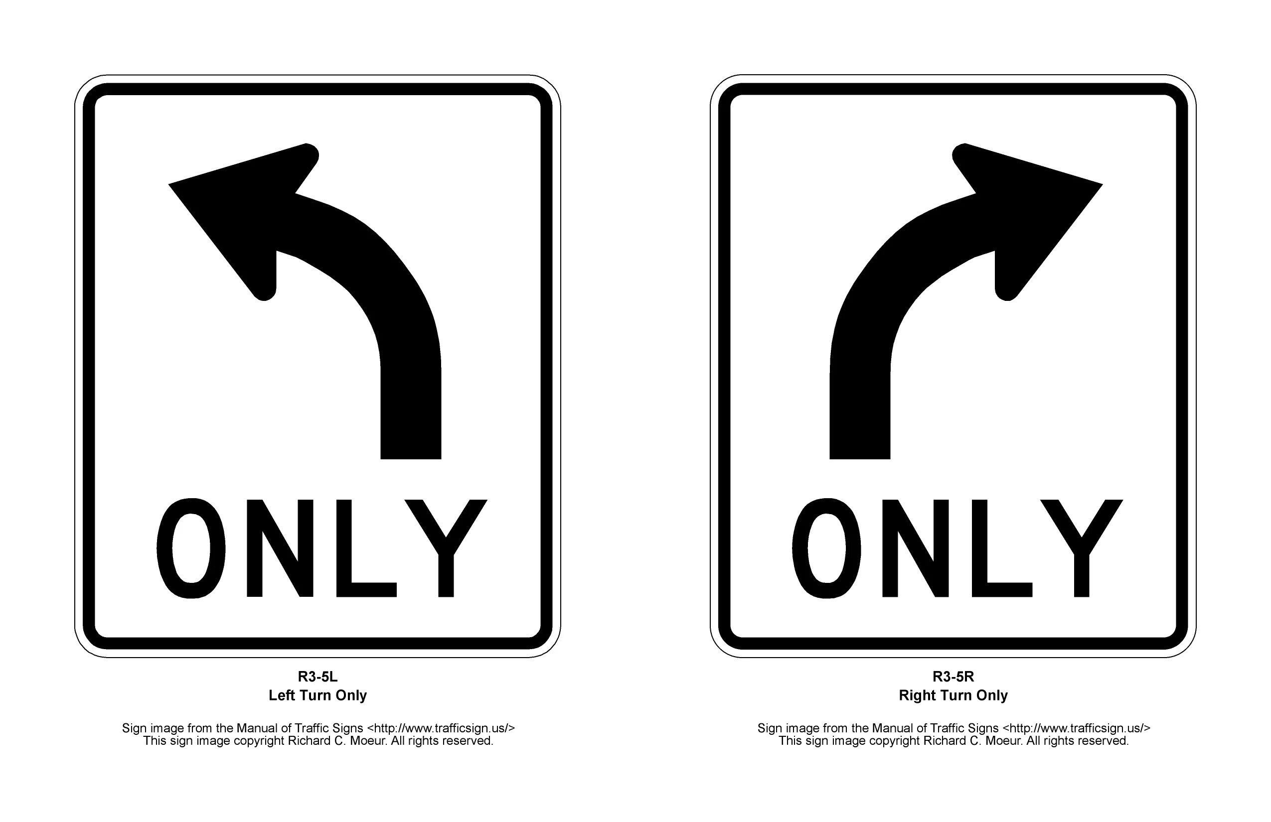 Left only sign. Left only sign