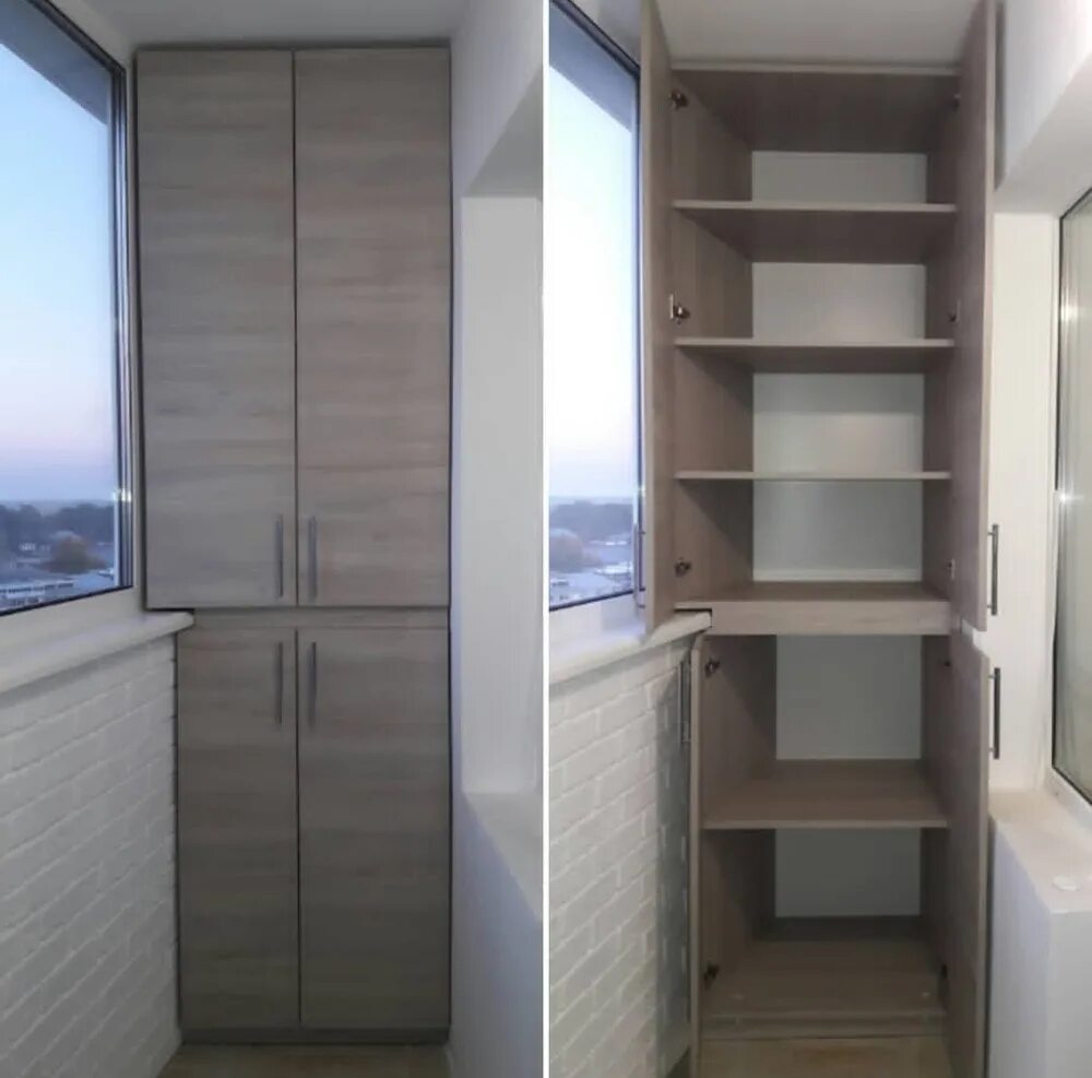 Шкаф на балкон Межев купить по цене 32 400 руб. с профессиональной сборкой и дос