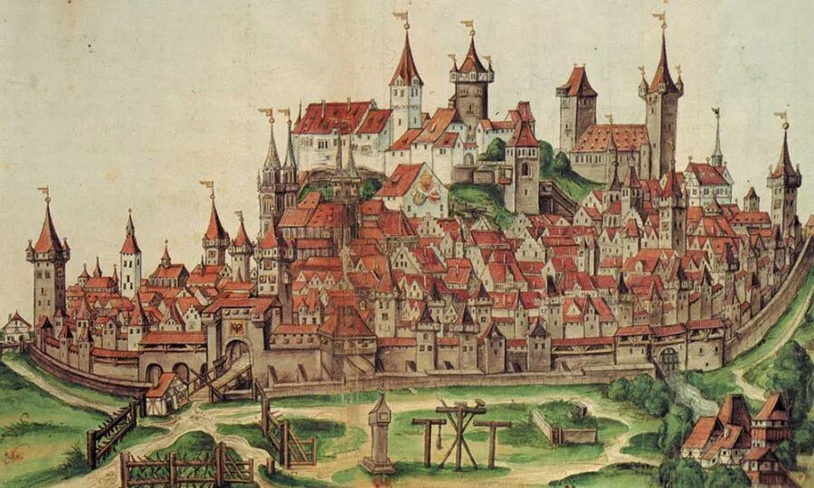 Изображение века. Германия 11-15 века. Средневековая Европа 15 века город. Нюрнберг 15 век. Средневековый Нюрнберг.
