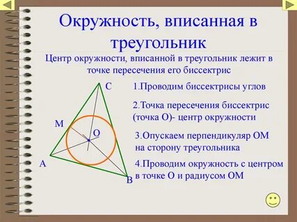 Биссектриса пересекается с описанной окружностью