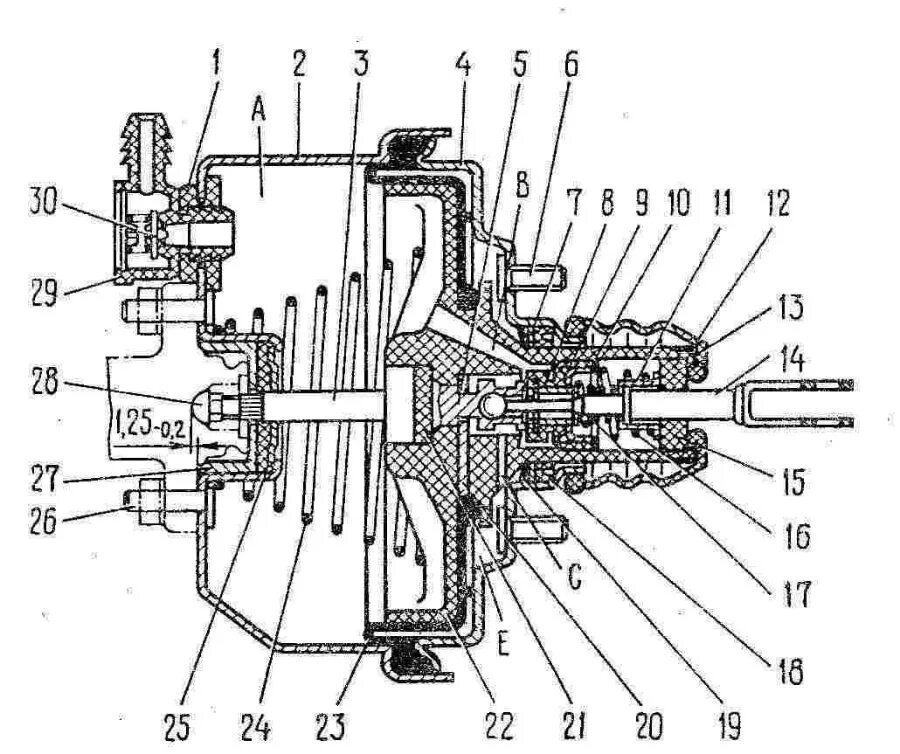 Схема гидравлических тормозов с вакуумным усилителем. Вакуумный усилитель тормозов ваз принцип действия. Принцип работы вакуумного усилителя. Клапан вакуумного усилителя тормозов газ. Принцип работы вакуумного усилителя.