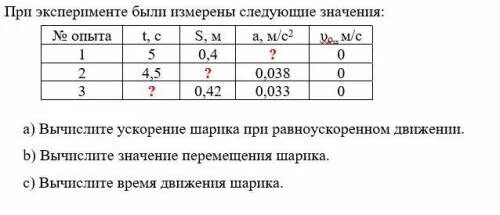 Время движения шарика. Ускорение шарика. Как вычислить среднее значение времени движения шарика.