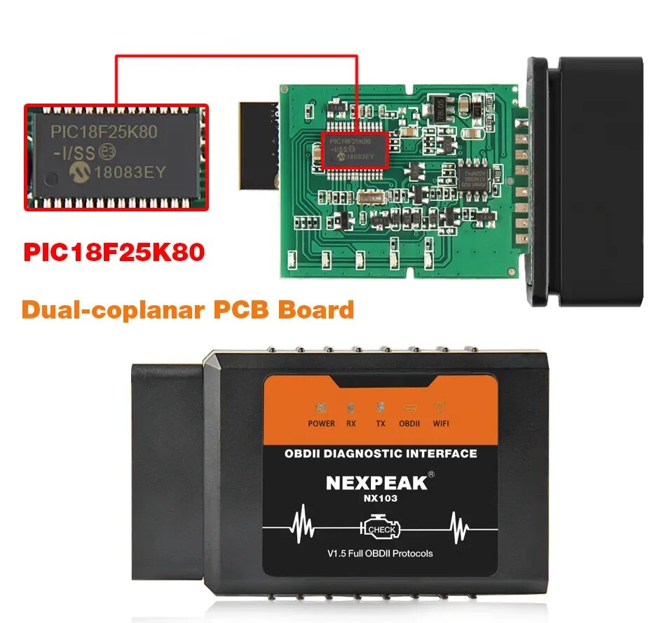 Car scanner elm windows. Elm327 wifi pic18f25k80. elm327 чип. cканер elm327 obd2 v1. 5 pic18f25k80 /wifi. elm327 wi-fi v.1.5 obd2.