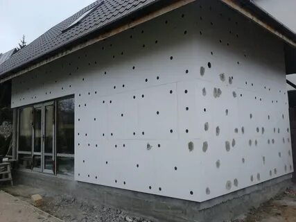 Фасад дома полистиролом