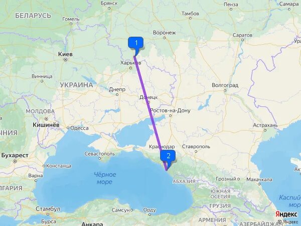Сколько километров от белгорода до харькова