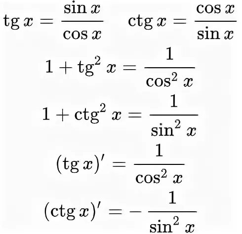 Ctg угла б. Формулы тангенса и котангенса. Формула тангенса TG X. Формула понижения степени котангенса. Формула нахождения котангенса.