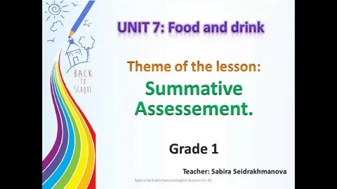 Summative assessment for 9 grade