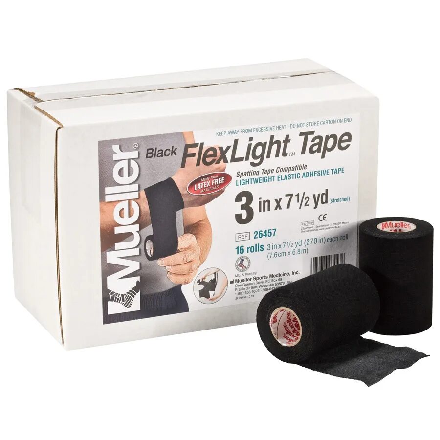 подтейпник mueller. кинезио лента 5 м*5 см, черная. м тейп. м тейп. Mtape 1.