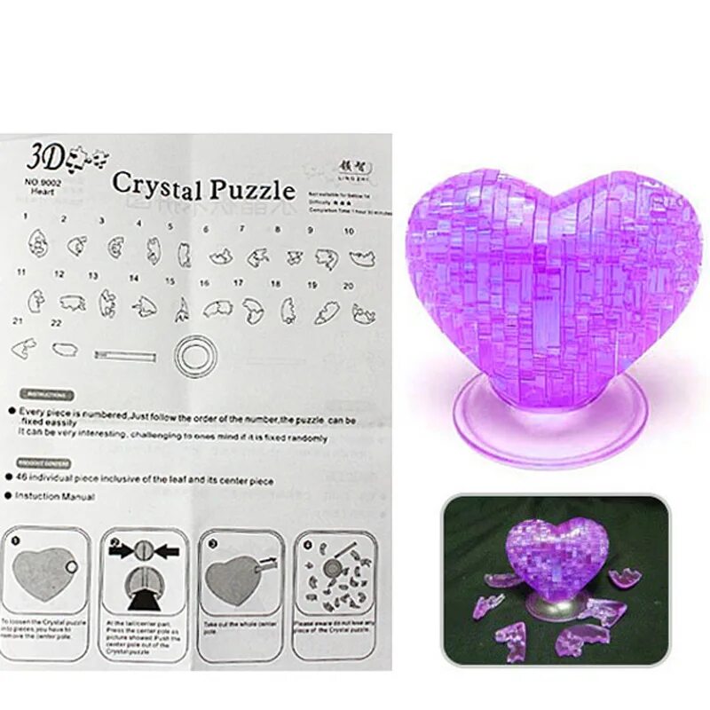 Как собрать crystal. Кристальные пазлы 3д. 3 Д Кристальный пазл сердце. Кристальные пазлы сердце инструкция. Как собрать Crystal Puzzle сердце.