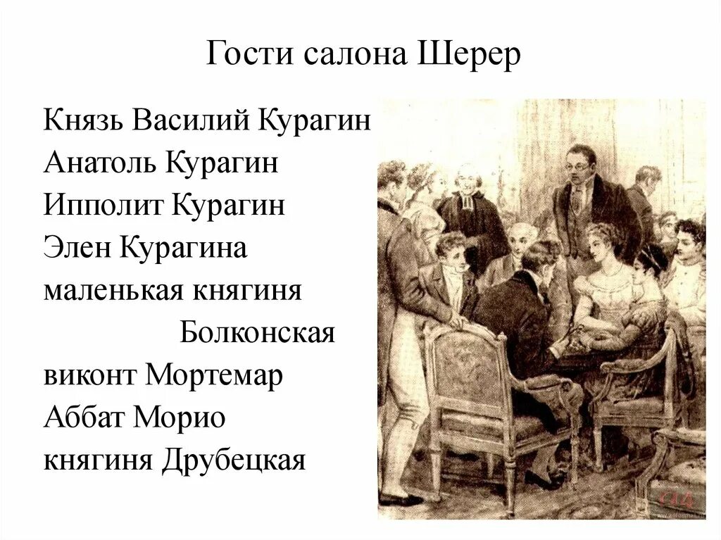 Вечер анны павловны был. Таблица салон Анны Павловны Шерер. Гости салона Анны Павловны Шерер таблица. Характеристика гостей салона Анны Павловны Шерер таблица.