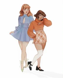 Daphne And Velma, Daphne Blake, Girls Cartoon Art, Cartoon Art Styles, Scoo...