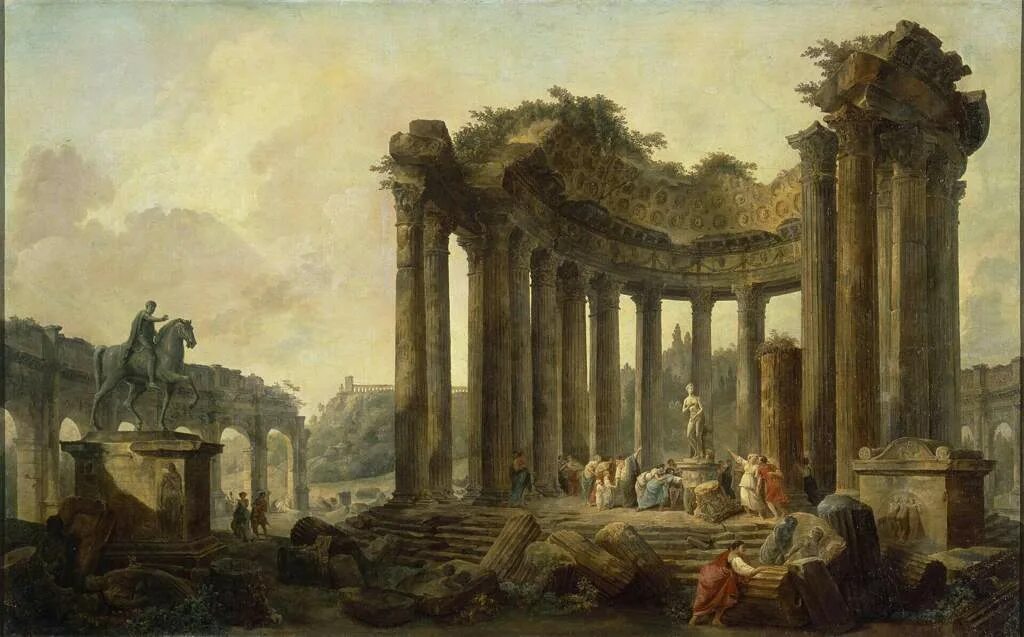 Картины древности. Юбер Робер (1733–1808). «Руины». Юбер Робер (Hubert Robert, 1733-1808). Гюбер Робер (Hubert Robert, 1733-1808, French). Юбер Робер античные руины.