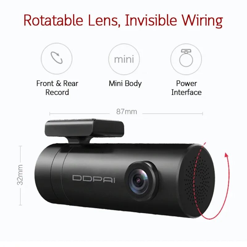 Видеорегистратор ddpai dash cam. Видеорегистратор ddpai mini. видеорегистратор ddpai mini dash cam. xiaomi ddpai mini. видеорегистратор ddpai mini dash cam, черный.
