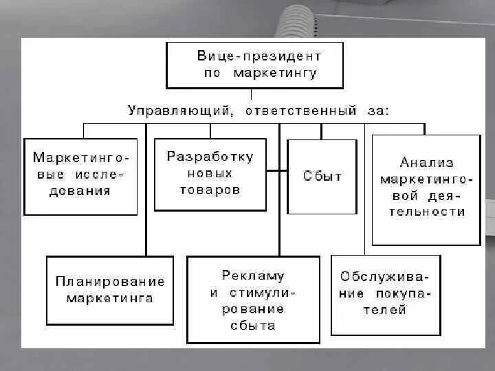 Функциональная организационная структура службы маркетинга. Функциональная организационная структура управления маркетингом. Функциональная оргструктура управления маркетингом. Функциональная структура отдела маркетинга. Функциональная организация маркетинга