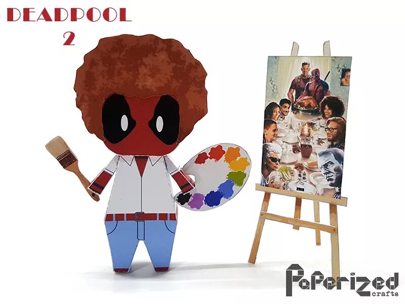 Paperized. Дэдпул Bob Ross. Паперкрафт Дэдпул. Paperized Crafts. Фигурки paperized собранные.