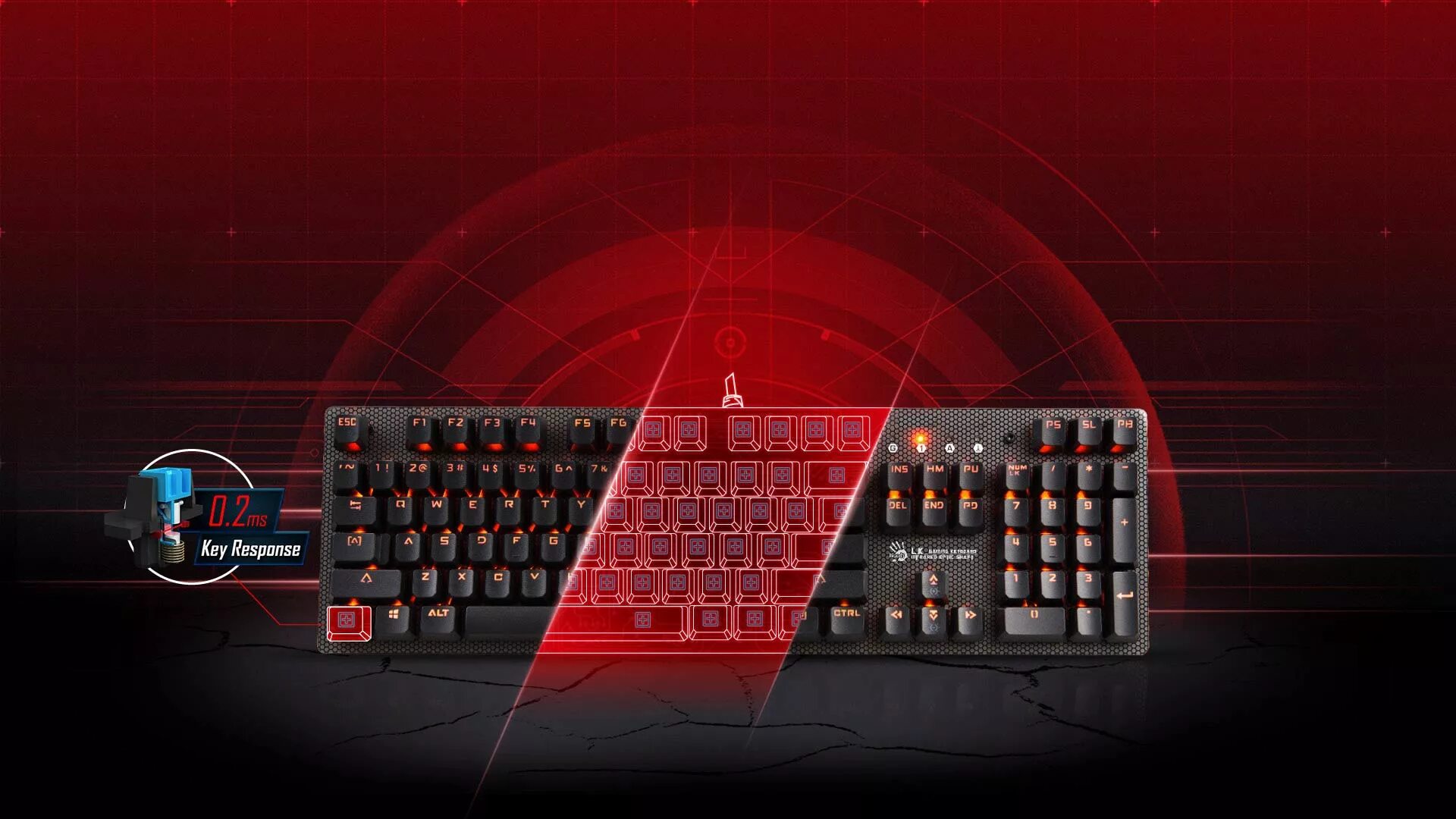 Lk gaming keyboard infrared optic shaft