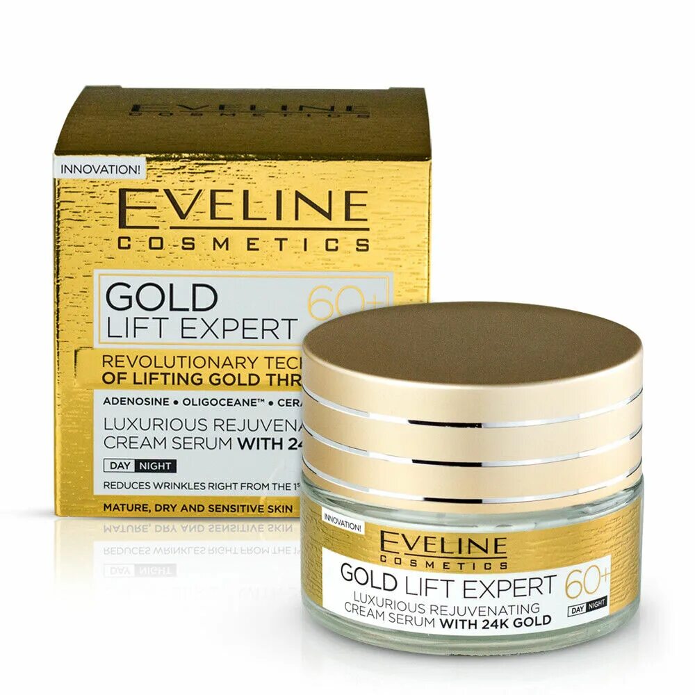 Gold lift. Eveline Gold Lift Expert 70+. Eveline косметика Gold Lift Expert. Gold Lift Expert 60+ крем-сыворотка, 50 мл. Эвелин крем для лица 50+ Голд эксперт.