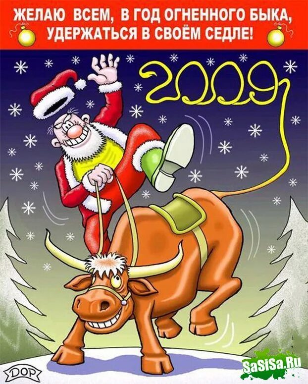 31 декабря 2008. Смешные поздравления с новым годом. Поздравление с годом быка. Поздравление с новым годом прикол. Открытка с годом быка прикольная.