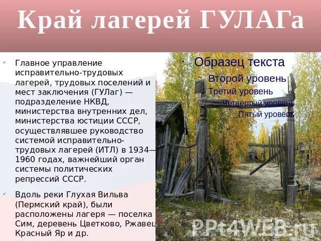Формирование гулага