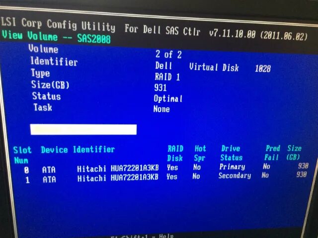 Удалить raid. Supermicro raid config. raid size verifying. lsi corp config utility v6.30. подготовка диска sas после raid к повторному использованию.