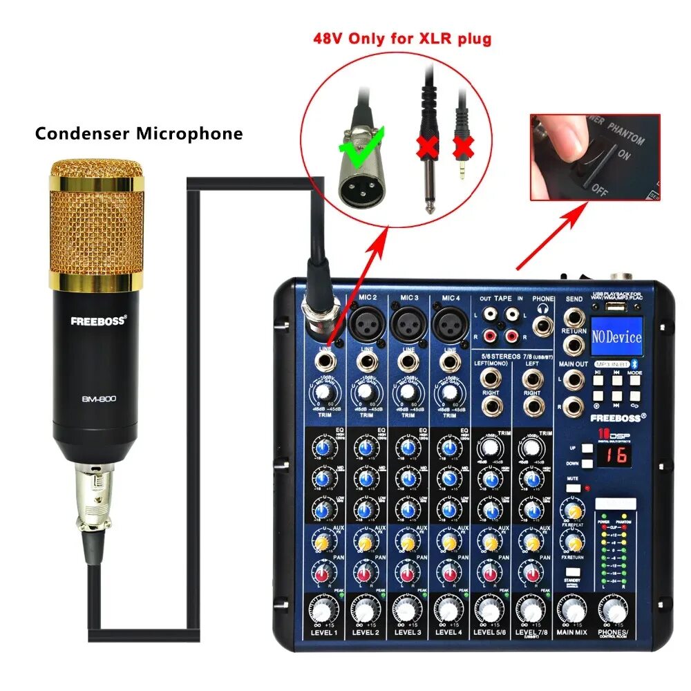 Настроить микрофон пульт. Freeboss микшерный пульт. Подключить конденсаторный микрофон к микшеру. Как подключить беспроводной микрофон к микшеру. Микшерный пульт с Bluetooth микрофоны.
