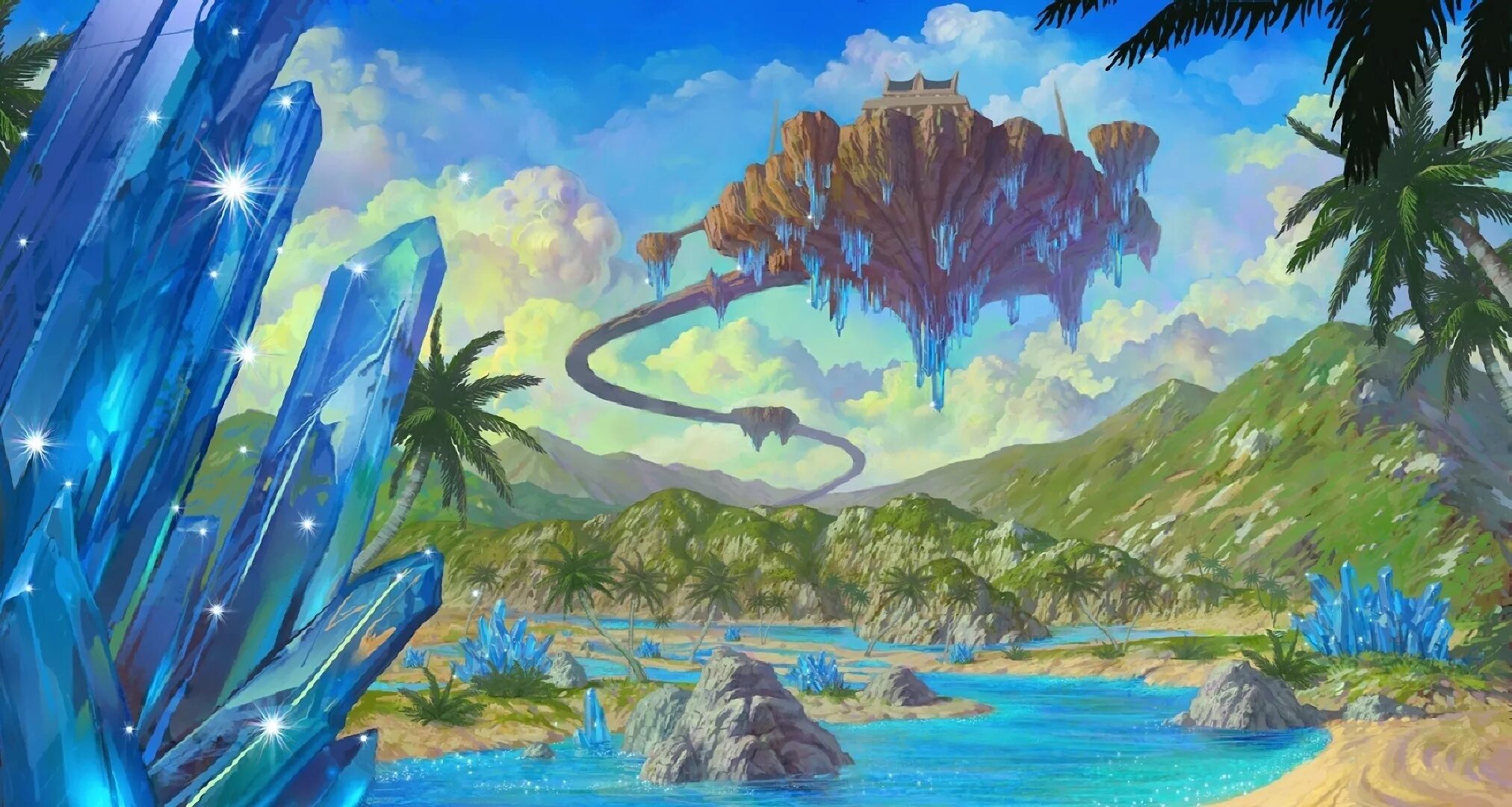 Аватар Пандора острова. Тропический остров арт. Остров фэнтези. Animeverse island