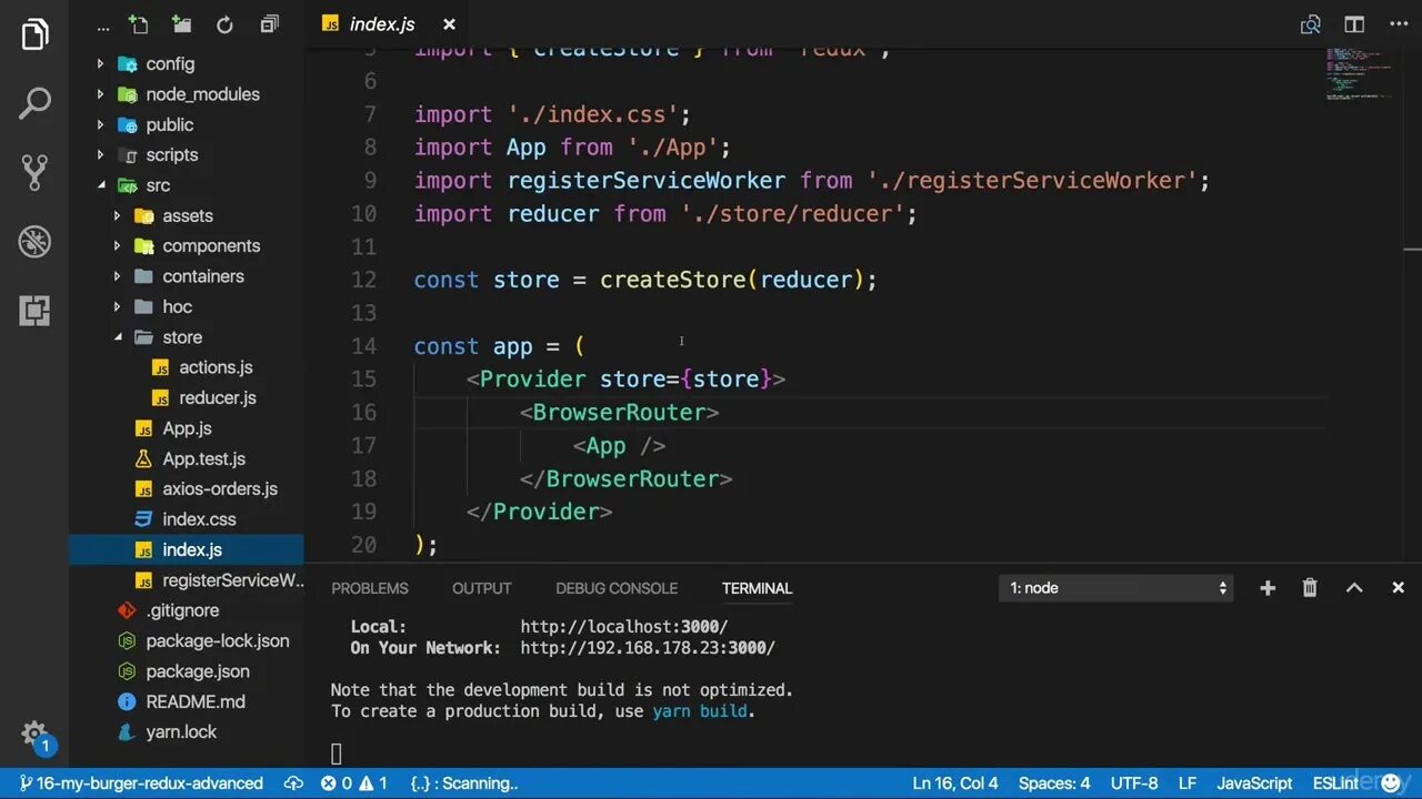 Redux install. React contect and redux.