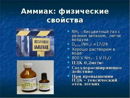 Какой запах у аммиака