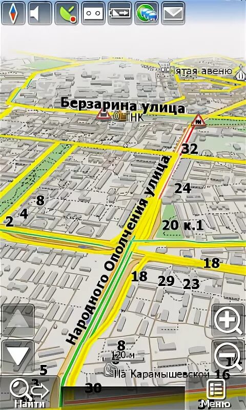 OVI MAPS стал показывать пробки на дорогах Начиная с версии 3.04, карты OVI имею