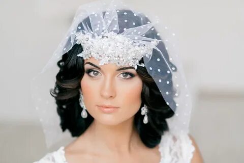 Фата на короткие волосы