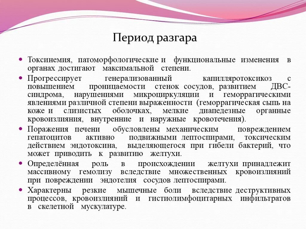 Лептоспироз период разгара. Токсинемия. Лептоспироз патоморфологические изменения. Генерализованный капилляротоксикоз это. Для периода разгара характерно