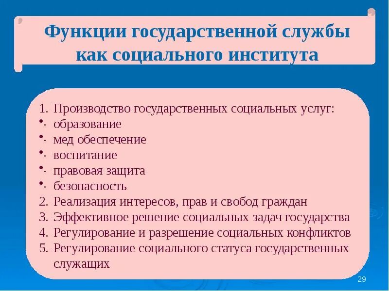 Функции государственной службы. Роль государственной службы. Роль государстаенных ОРГН. Социальный институт государственной службы. Роль государственных органов рф