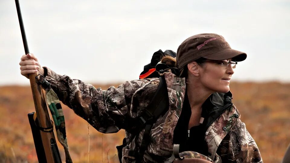 Sarah Palin 2010. Женщины на охоте. Женщина охотник.