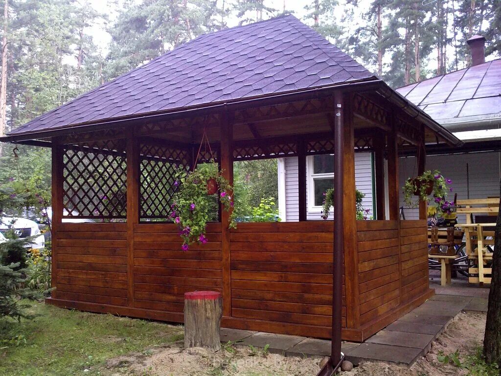Уличные шторы для беседки homify Бетонные дворики, Внутренние дворики на открыто