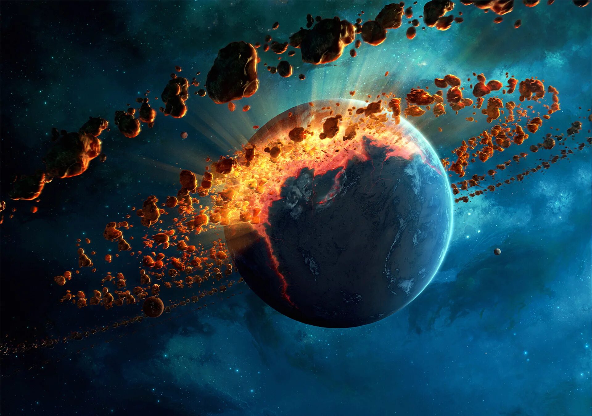 Разрушенная вселенная. Взрыв планеты Фаэтон. Космос планеты. Красивые планеты. Планеты и астероиды.