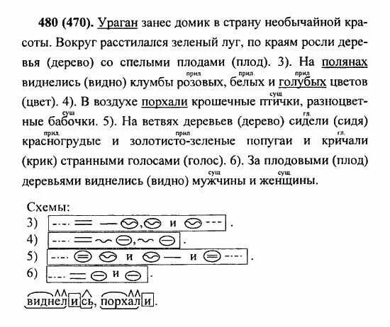 Русский язык 5 класс упражнение 480. Упражнение 480 по русскому языку 5 класс. Ураган занес домик в страну необычайной красоты. Упр 480 6 класс 2 часть