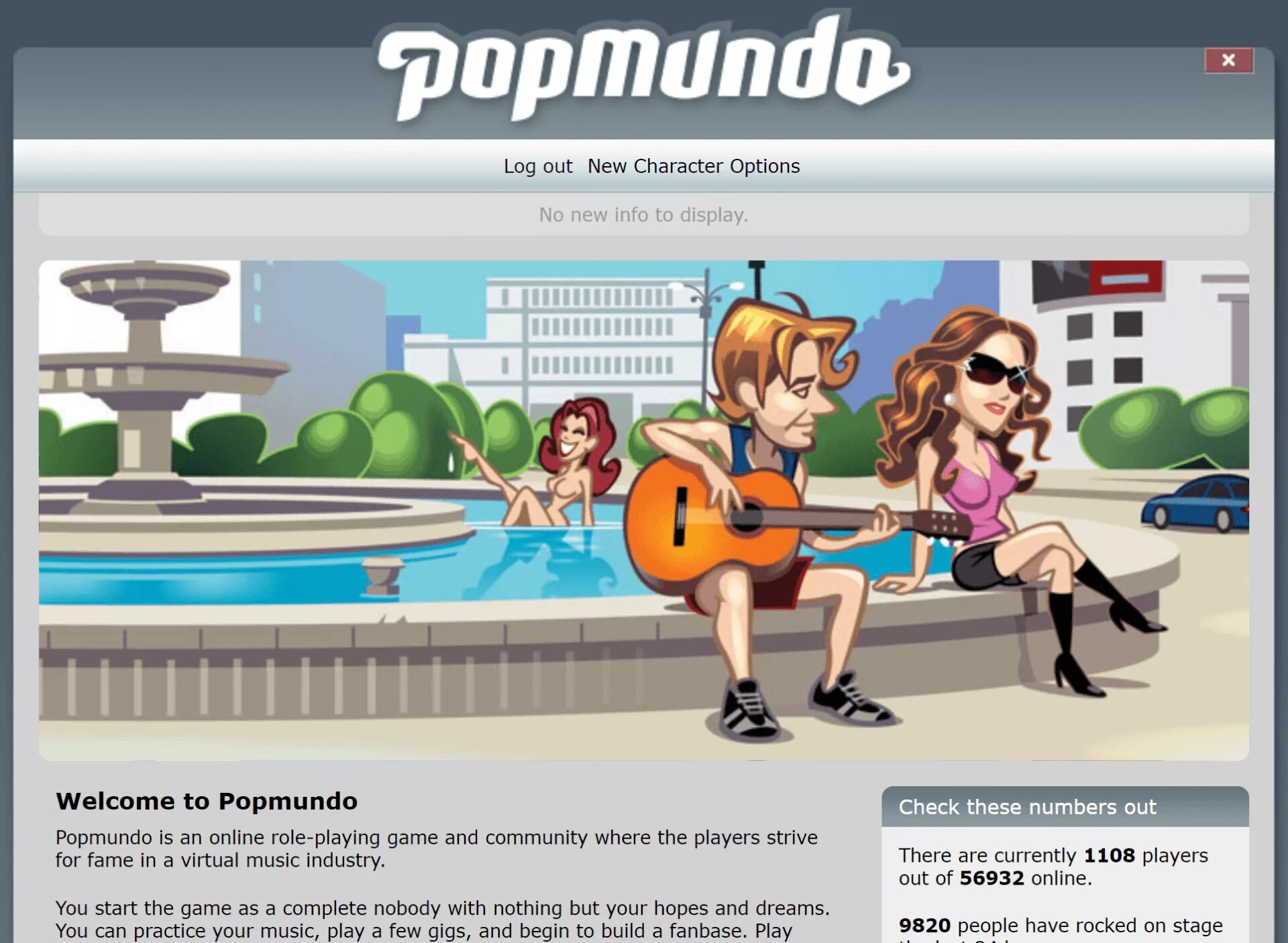 New info. Popmundo. Онлайн роле Плау. Play out your Deepest.