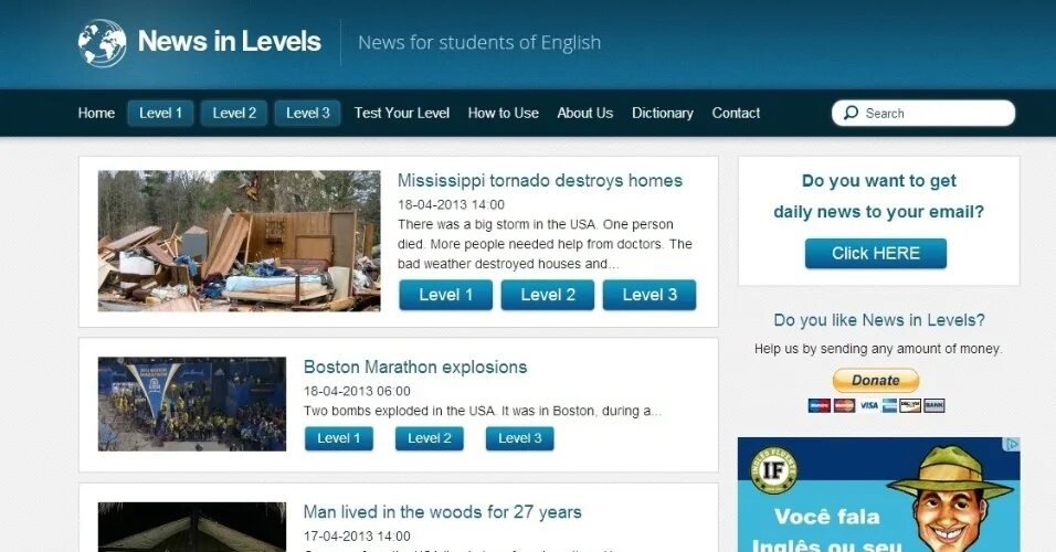 Http levels com. News in Levels. News in Levels English. News and Level Home. Ispywitmylittleeye Levels.