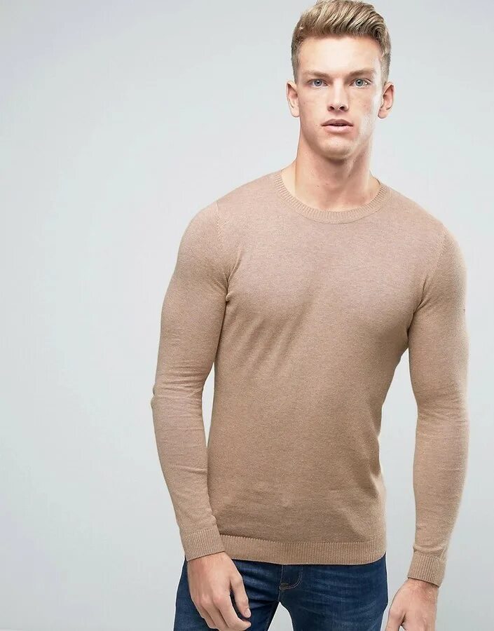 Tight fitting brown sweaters for men. Fitted sweaters. Fitted sweaters. Пуловер мужской. Свитер мужской однотонный.