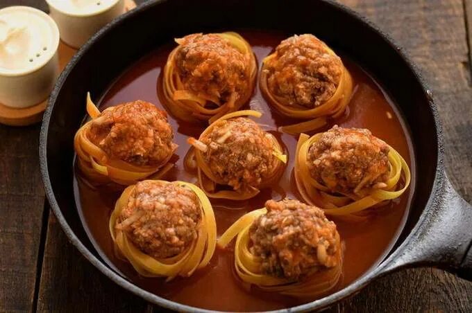 Вкусный и простой ужин: мясные гнезда под сыром Haip.info Дзен