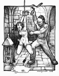 Slideshow cartoon drawings bdsm man leading girl on leash. 