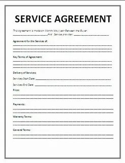 Service agreement