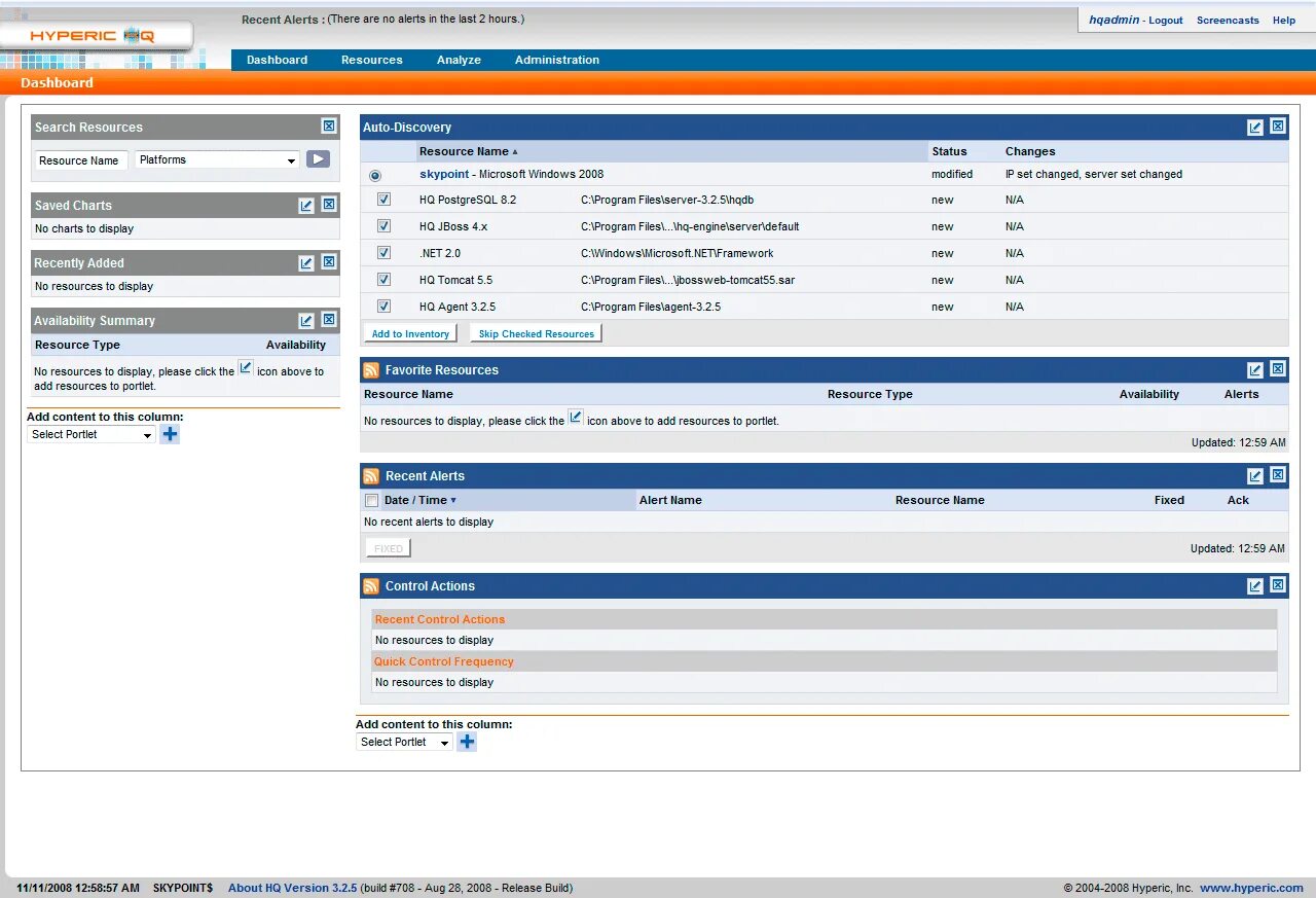Display resources. Alert display.