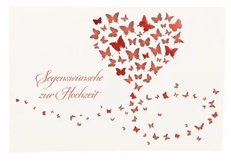 8. Glückwunschkarte Segenswünsche zur Hochzeit 6 St Herz 