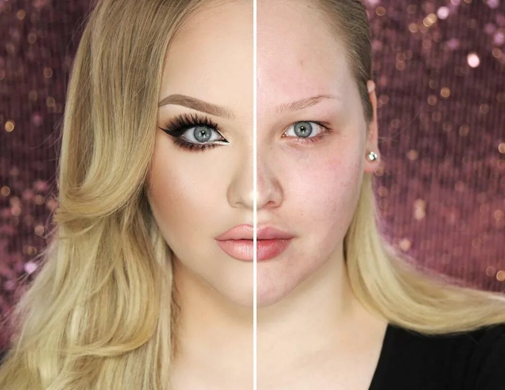 Сколько нельзя краситься после. NIKKIETUTORIALS Power of Makeup. Девушка без макияжа.