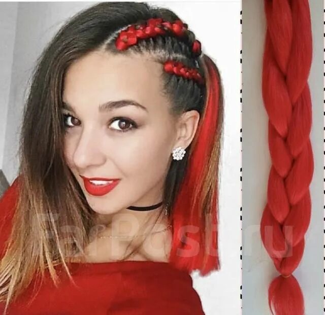 Прическа на каре с канекалоном Photo Prom hairstyles for short hair, Hair styles, Braids for short hair