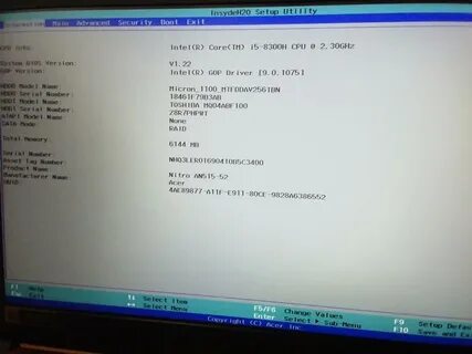 Insydeh20 setup как открыть все настройки