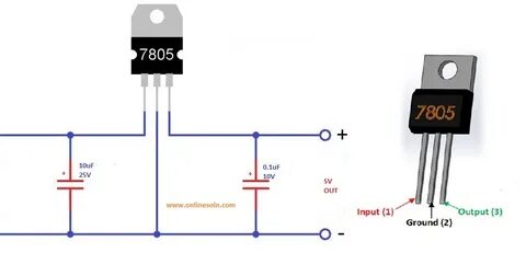 Lm7805 схема включения