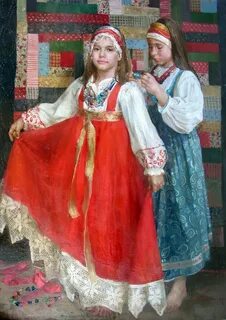 Русский народный костюм художники